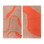 Mette Ditmer - Nova Arte Towel, 50 x 90 cm, latte / orange (set of 2)