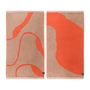 Mette Ditmer - Nova Arte Towel, 50 x 90 cm, latte / orange (set of 2)