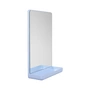 Design Letters - Hanging or standing mirror with shelf, light blue