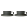 Blomus - Pilar Teacup with saucer, agave green (4 pcs.)