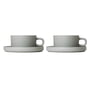 Blomus - Pilar Tea cup with saucer, mirage gray (set of 4)