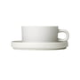 Blomus - Pilar Tea cup with saucer, moonbeam (set of 2)