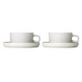 Blomus - Pilar Tea cup with saucer, moonbeam (set of 4)