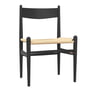 Carl Hansen - CH36 Chair, beech soft black lacquered / natural wickerwork