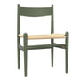 Carl Hansen - CH36 Chair, beech soft olive green lacquered / natural wickerwork