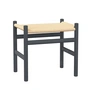 Carl Hansen - CH53 Stool, beech soft anthracite lacquered / natural wickerwork