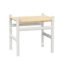 Carl Hansen - CH53 Stool, beech soft natural white lacquered / natural wickerwork