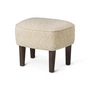 Audo - Ingeborg footstool, oak dark stained / beige (Sahco Zero 0001)