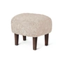 Audo - Ingeborg Footstool, dark stained oak / Sheepskin Moonlight