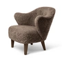 Audo - Ingeborg armchair, dark stained oak / Sheepskin Sahara