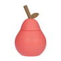 OYOY - Pear cup with straw, cherry red