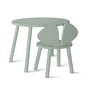 Nofred - Mouse Toddler Set (chair and table), birch olive green lacquered