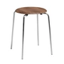Fritz Hansen - Dot Stool, walnut veneer / chrome base