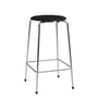 Fritz Hansen - High Dot Bar stool H 65 cm, veneer ash black / base chrome (4 legs)
