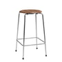 Fritz Hansen - High Dot Bar stool H 65 cm, veneer walnut / base chrome (4 legs)