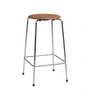 Fritz Hansen - High Dot Bar stool H 65 cm, leather walnut / base chrome (4 legs)
