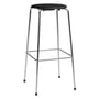 Fritz Hansen - High Dot Bar stool H 76 cm, veneer ash black / base chrome (4 legs)
