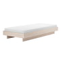 OUT Objekte unserer Tage - Zians Bed XSmall 90 x 200 cm, with continuous leg, ash waxed with white pigment
