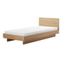 OUT Objekte unserer Tage - Zians Bed XSmall 90 x 200 cm, with headboard and continuous leg, oak waxed