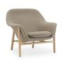 Normann Copenhagen - Drape Lounge Chair, low, oak / Main Line Flax 23