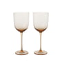 ferm Living - Host White wine glass, blush (set of 2)