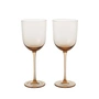 Ferm Living - Host White wine glass, blush (set of 2)