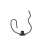 Ferm Living - Valse Candlestick low, black