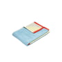 Hübsch Interior - Block Towel, small, light blue / yellow / gray