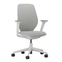Vitra - ACX Soft Office chair, Grid Knit stone grey / Quilted Knit stone grey, with seat depth adjustment, height-adjustable armrests (castors for hard floors)