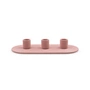 Nuuck - Cirkler 02 Ceramic candle holder 24 cm, ochre red