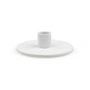 Nuuck - Cirkler 01 Ceramic candle holder Ø 12 x H 3,5 cm, light gray