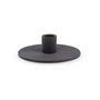 Nuuck - Cirkler 01 Ceramic candle holder Ø 12 x H 3,5 cm, charcoal black