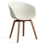 HAY - About A Chair AAC 22, walnut lacquered / melange cream 2. 0 (plastic glides)