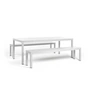 Nardi - Rio Alu 210 set, bianco (table + 2 benches)