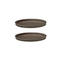 Serax - Dune Plate by Kelly Wearstler, Ø 17.5 cm, Slate / brown (set of 2)
