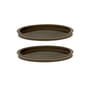 Serax - Dune Plate by Kelly Wearstler, Ø 23 cm, Slate / brown (set of 2)