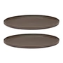 Serax - Dune Plate by Kelly Wearstler, Ø 33 cm, Slate / brown (set of 2)