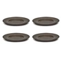 Serax - Dune Saucer for coffee cup by Kelly Wearstler, Ø 13.5 cm, slate / brown (set of 4)