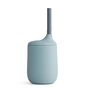 LIEWOOD - Ellis Sippy Mug with lid and straw, sea blue / blue wave mix
