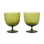 Ferm Living - Host Water glass, moss green (set of 2)
