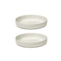 Serax - Zuma deep plate by Kelly Wearstler, Ø 20.5 cm, Salt / white (set of 2)