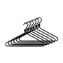Radius Design - Coat hanger, black / clip black (set of 6)