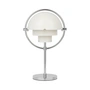 Gubi - Multi-Lite Portable rechargeable table lamp, chrome / white semi matt