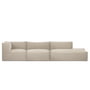 ferm Living - Catena Modular, 4 seater Sofa Open End Right, Natural (Rich Linen)