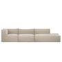 Ferm Living - Catena Modular, 4 seater Sofa Open End Right, Natural (Rich Linen)