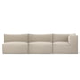 ferm Living - Catena Modular 3 seater sofa with armrest right, natural (Rich Linen)