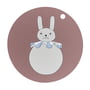OYOY - Placemat PomPom, Bunny, Ø 39 cm, clay