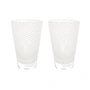 OYOY - Yuka Swirl drinking glass, white (set of 2)
