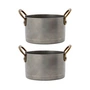 Nicolas Vahé - Presentation Mini pot, brushed stainless steel (set of 2)
