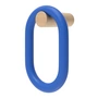 Hartô - Fernand Coat hook, vertical, natural oak / electric blue